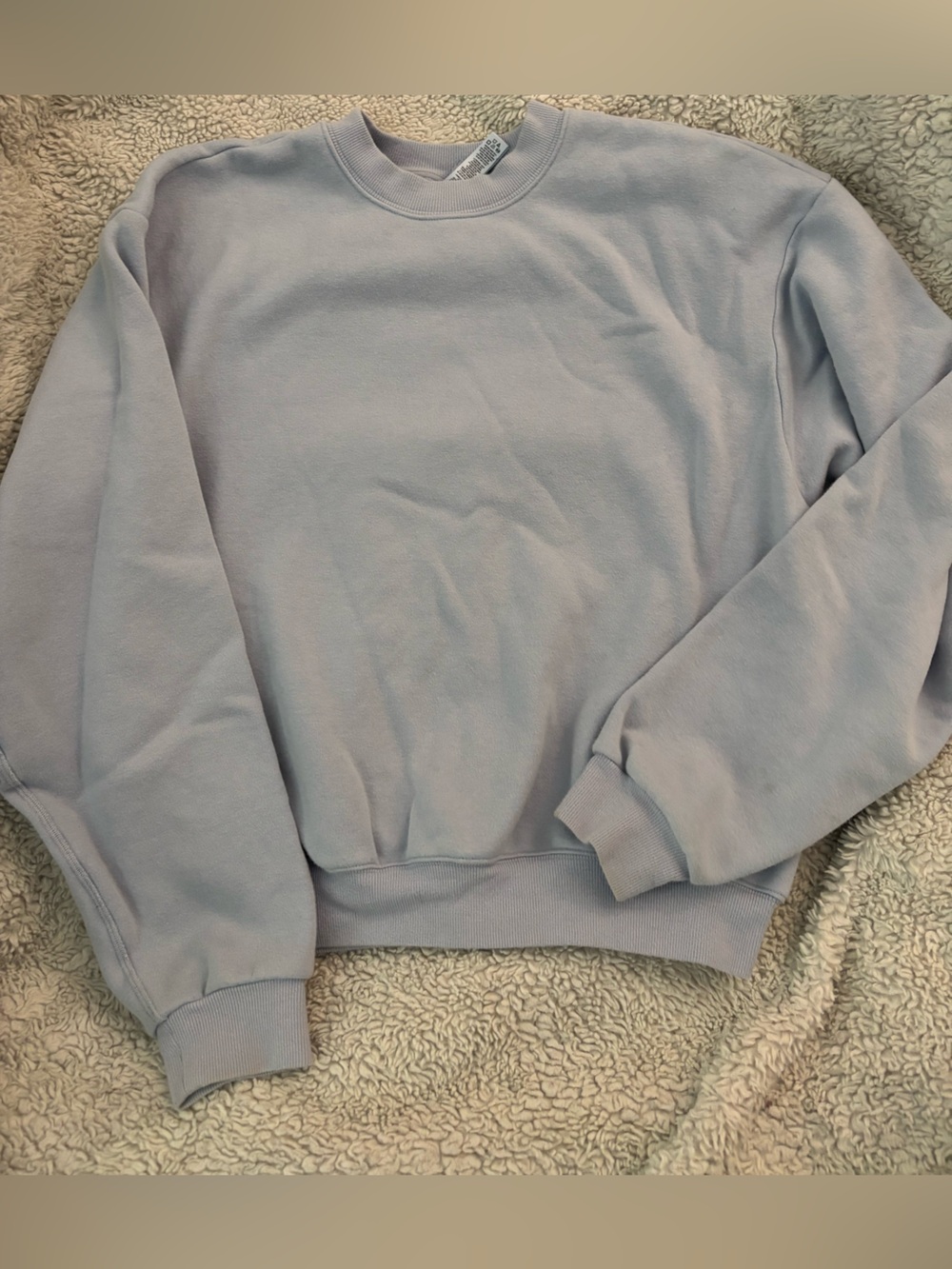 SKIMS Light Blue Crewneck fleece sweatshirt
